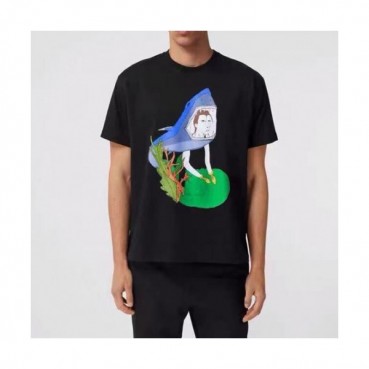 Burberry  Mens Logo Cotton Short Sleeved Tshirts Black - 버버리 2021 남성 로고 코튼 반팔티 Bur03872x Size(s 