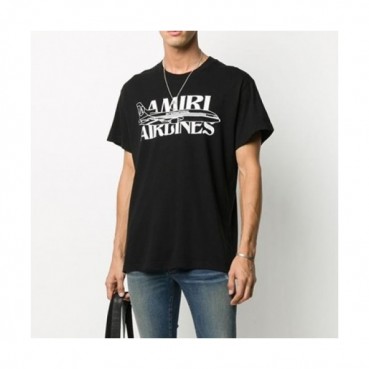 Amiri Mm/Wm Logo Cotton Short Sleeved Tshirts Black - 아미리 2021 남/녀 로고 코튼 반팔티 Ami0208x Size(s 