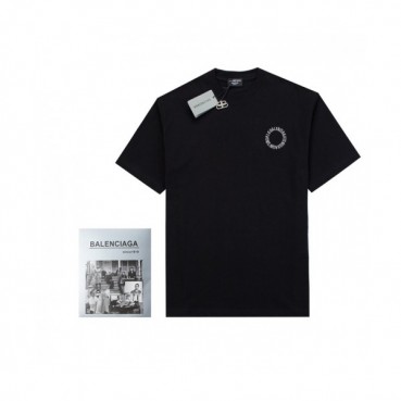 Balenciaga  Mm/Wm Logo Cotton Short Sleeved Tshirts Black - 발렌시아가 2021 남/녀 로고 코튼 반팔티 Bal01045x Size(xs 
