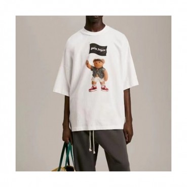 Palm Angels  Mm/Wm Logo Cotton Short Sleeved Tshirts White - 팜 엔젤스 2021 남/녀 로고 코튼 반팔티셔츠 Pam0304x Size(s 