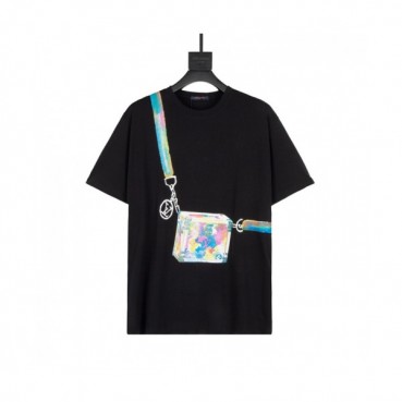 Louis vuitton  Mm/Wm Logo Short Sleeved Tshirts Black - 루이비통 2021 남/녀 로고 반팔티 Lou02865x Size(xs 