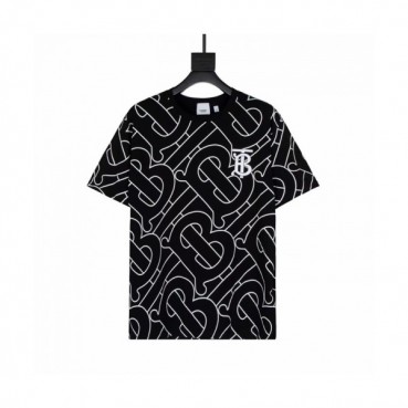Burberry  Mens Logo Cotton Short Sleeved Tshirts Black - 버버리 2021 남성 로고 코튼 반팔티 Bur03869x Size(xs 