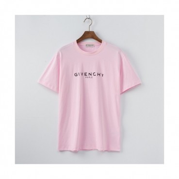 Givenchy  Mens Logo Short Sleeved Tshirts  Pink - 지방시 2021 남성 로고 코튼 반팔티 Giv0536x Size(2xs 