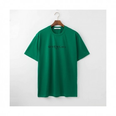 Givenchy  Mens Logo Short Sleeved Tshirts Green - 지방시 2021 남성 로고 코튼 반팔티 Giv0534x Size(2xs 