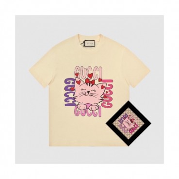 Gucci  Mm/Wm Logo Short Sleeved Tshirts Ivory - 구찌 2021 남/녀 로고 반팔티 Guc03719x Size(s 