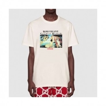 Gucci  Mm/Wm Logo Short Sleeved Tshirts Ivory - 구찌 2021 남/녀 로고 반팔티 Guc03713x Size(xs 
