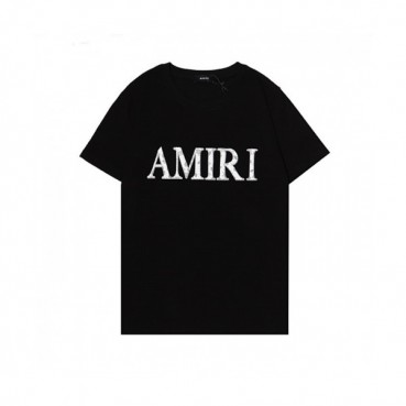 Amiri Mm/Wm Logo Cotton Short Sleeved Tshirts Black - 아미리 2021 남/녀 로고 코튼 반팔티 Ami0206x Size(s 