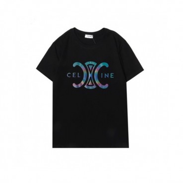 Celine Mm/Wm Hedi Slimane Logo Cotton Short Sleeved Tshirts Black - 셀린느 2021 남/녀 로고 코튼 반팔티 Cel0116x Size(s 