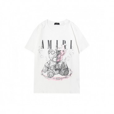 Amiri  Mm/Wm Logo Cotton Short Sleeved Tshirts White - 아미리 2021 남/녀 로고 코튼 반팔티 Ami0205x Size(s 