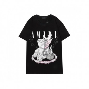 Amiri  Mm/Wm Logo Cotton Short Sleeved Tshirts Black - 아미리 2021 남/녀 로고 코튼 반팔티 Ami0204x Size(s 