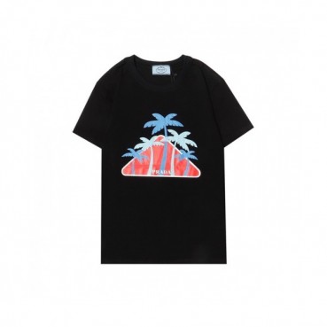 Prada  Mens Basic Logo Short Sleeved Tshirts Black - 프라다 2021 남성 베이직 로고 폴로 반팔티 Pra02262x Size(s 