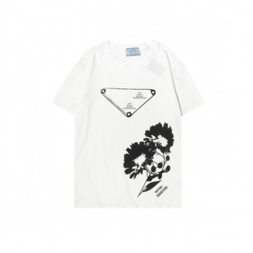 [캐쥬얼]Prada  Mens Basic Logo Short Sleeved Tshirts White - 프라다 2021 남성 베이직 로고 폴로 반팔티 Pra02261x Size(s 