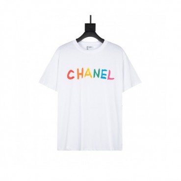Chanel  Mm/Wm 'CC' Logo Cotton Short Sleeved Tshirts White - 샤넬 2021 남/녀 'CC'로고 코튼 반팔티 Cnl0685x Size(xs 