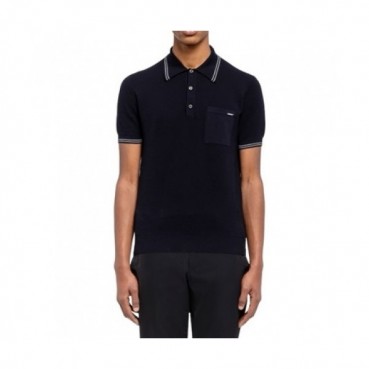 Prada  Mens Basic Logo Short Sleeved Tshirts Navy - 프라다 2021 남성 베이직 로고 폴로 반팔티 Pra02257x Size(l 