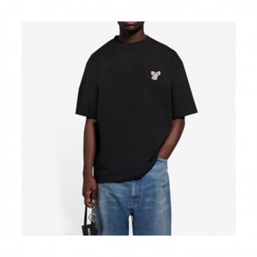 [주문폭주]Balenciaga  Mm/Wm Logo Cotton Short Sleeved Tshirts Black - 발렌시아가 2021 남/녀 로고 코튼 반팔티 Bal01037x Size(xs 