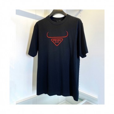 Prada  Mens Basic Logo Short Sleeved Tshirts Navy - 프라다 2021 남성 베이직 로고 폴로 반팔티 Pra02253x Size(s 