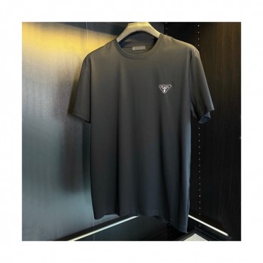 Prada  Mens Basic Logo Short Sleeved Tshirts Black - 프라다 2021 남성 베이직 로고 폴로 반팔티 Pra02251x Size(m 