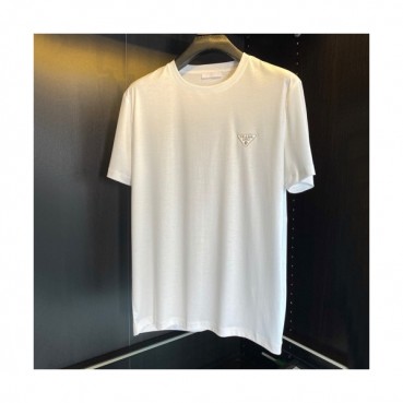 Prada  Mens Basic Logo Short Sleeved Tshirts White - 프라다 2021 남성 베이직 로고 폴로 반팔티 Pra02247x Size(m 