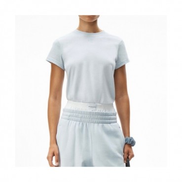 Alexsander Wang Womens Short Sleeved Tshirts Blue - 알렉산더왕 2021 여성 로고 반팔티 Alw0169x Size(s 