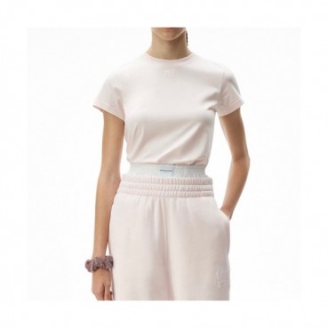 Alexsander Wang Womens Short Sleeved Tshirts Pink - 알렉산더왕 2021 여성 로고 반팔티 Alw0168x Size(s 