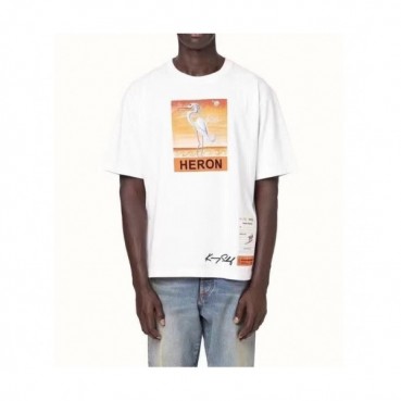 Heron Preston  Mens Printing Crew neck Short Sleeved Oversize Tshirt White - 헤론프레스턴 2021 남성 프린팅 코튼 오버사이즈 반팔티 Hron0033x Size(xs 