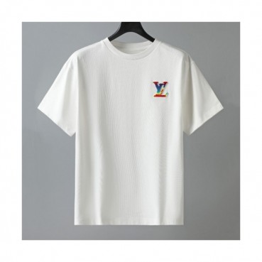 [캐쥬얼]Louis vuitton  Mm/Wm Logo Short Sleeved Tshirts White - 루이비통 2021 남/녀 로고 반팔티 Lou02833x Size(s 
