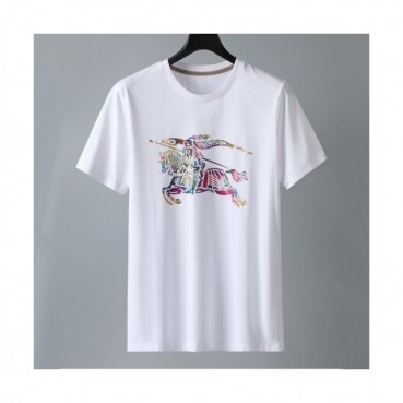 Burberry  Mens Logo Cotton Short Sleeved Tshirts White - 버버리 2021 남성 로고 코튼 반팔티 Bur03864x Size(m 