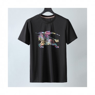 Burberry  Mens Logo Cotton Short Sleeved Tshirts Black - 버버리 2021 남성 로고 코튼 반팔티 Bur03863x Size(m 
