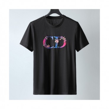 Dior  Mm/Wm Casual Crew-neck Short Sleeved Tshirts Black 