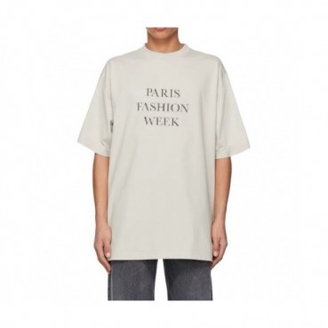 Balenciaga  Mm/Wm Logo Cotton Short Sleeved Tshirts Ivory - 발렌시아가 2021 남/녀 로고 코튼 반팔티 Bal01028x Size(xs 
