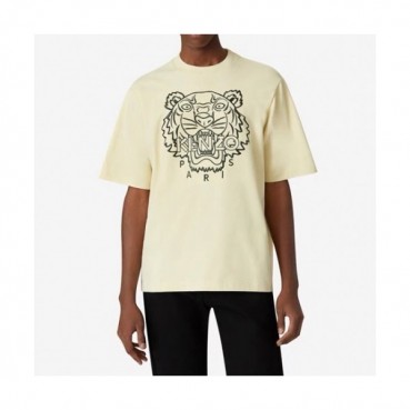 Kenzo  Mens Tiger Cotton Short Sleeved Tshirts Ivory - 겐조 2021 남성 타이거 캐쥬얼 코튼  반팔티 Ken0148x Size(m 