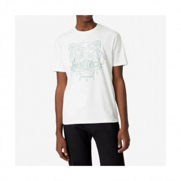 Kenzo  Mens Tiger Cotton Short Sleeved Tshirts White - 겐조 2021 남성 타이거 캐쥬얼 코튼  반팔티 Ken0147x Size(m 
