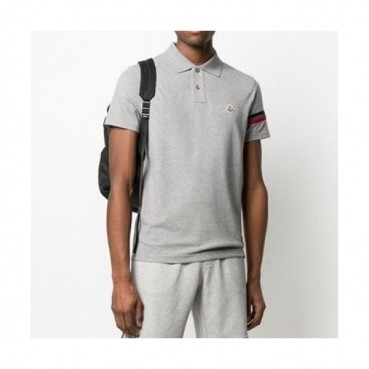 Moncler  Mens Logo Crew-neck Short Sleeved Tshirts Gray 