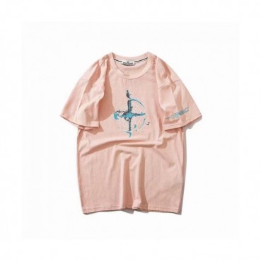 Stone Island  Mens Crew-neck Cotton Short Sleeved Tshirts Pink 