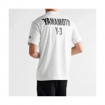 Y-3  2021 Mens Logo Basic Cotton Short Sleeved Tshirts White 