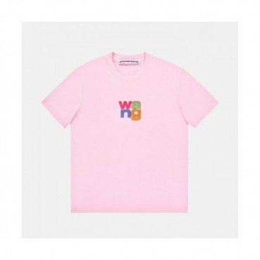Alexsander Wang   Mm/Wm Logo Short Sleeved Tshirts Pink - 알렉산더왕 2021 남/녀 로고 반팔티 Alw0162x Size(xs 