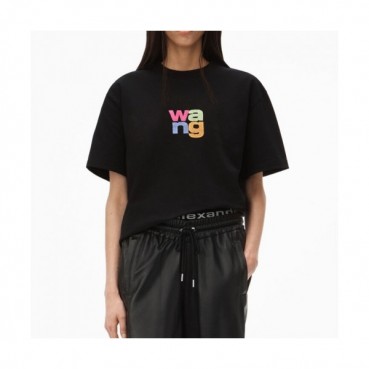 Alexsander Wang  Mm/Wm Logo Short Sleeved Tshirts Black - 알렉산더왕 2021 남/녀 로고 반팔티 Alw0160x Size(xs 