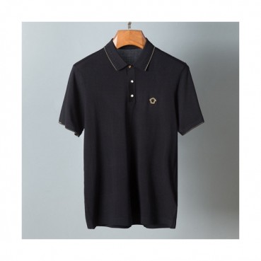 Versace  Mens Logo Short Sleeved Tshirts Black - 베르사체 2021 남성 메두사 반팔티 Ver0838x Size(m 