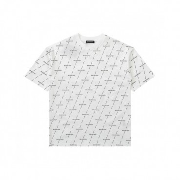 Balenciaga  Mm/Wm Logo Cotton Short Sleeved Tshirts White - 발렌시아가 2021 남/녀 로고 코튼 반팔티 Bal01026x Size(xs 