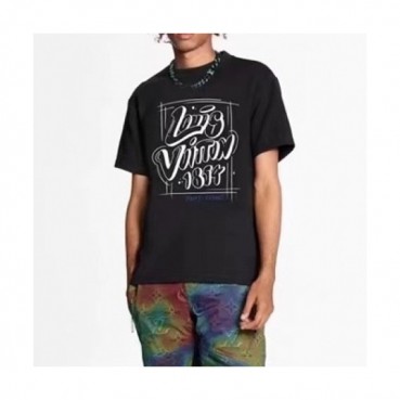 Louis vuitton  Mm/Wm Logo Short Sleeved Tshirts Black - 루이비통 2021 남/녀 로고 반팔티 Lou02822x Size(s 