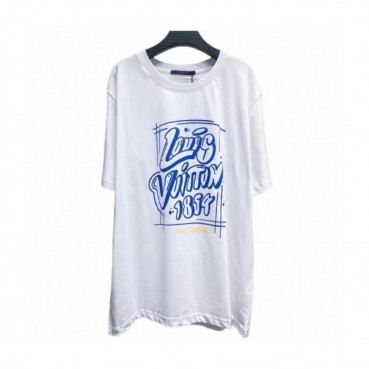 Louis vuitton  Mm/Wm Logo Short Sleeved Tshirts White - 루이비통 2021 남/녀 로고 반팔티 Lou02821x Size(s 