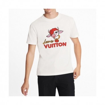 Louis vuitton  Mm/Wm Logo Short Sleeved Tshirts White - 루이비통 2021 남/녀 로고 반팔티 Lou02818x Size(s 