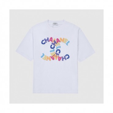Chanel 2021 Mm/Wm 'CC' Logo Cotton Short Sleeved Tshirts White - 샤넬 2021 남/녀 'CC'로고 코튼 반팔티 Cnl0682x Size(xs 