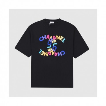 Chanel 2021 Mm/Wm 'CC' Logo Cotton Short Sleeved Tshirts Black - 샤넬 2021 남/녀 'CC'로고 코튼 반팔티 Cnl0681x Size(xs 