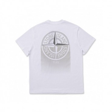 Stone Island  Mens Crew-neck Cotton Short Sleeved Tshirts White 
