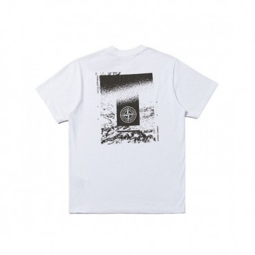 Stone Island  Mens Crew-neck Cotton Short Sleeved Tshirts White 