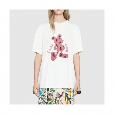 Gucci  Mm/Wm Logo Short Sleeved Tshirts White - 구찌 2021 남/녀 로고 반팔티 Guc03690x Size(xs 