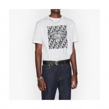 [매장판]Dior 2021 Mm/Wm Casual Crew-neck Short Sleeved Tshirts White 