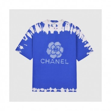 Chanel 2021 Mm/Wm 'CC' Logo Cotton Short Sleeved Tshirts Blue - 샤넬 2021 남/녀 'CC'로고 코튼 반팔티 Cnl0669x Size(s 