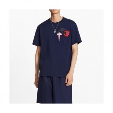 Louis vuitton  Mm/Wm Logo Short Sleeved Tshirts Navy - 루이비통 2021 남/녀 로고 반팔티 Lou02812x Size(s 
